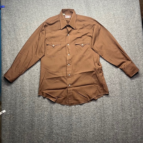 Chute #1 Other - Vintage Chute 1 Shirt Mens M? Brown Western Pearl Snap Long Sleeve‎ Cowboy Yoke